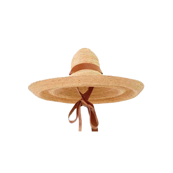 Lampna raffia hats With soft-brown velvet strap 