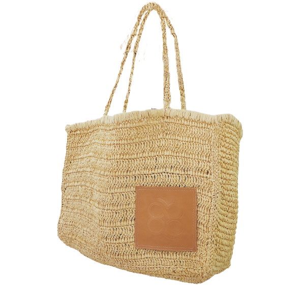 Nbb over-size raffia tote bags